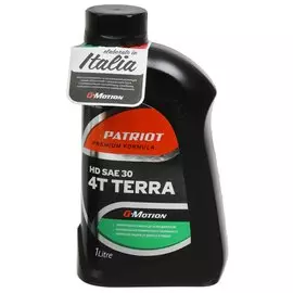 Масло машинное минеральное, для четырехтактного двигателя, SAE 30, Patriot, G-Motion Hd Sae 30 4Т Terra, 1 л, 850030400