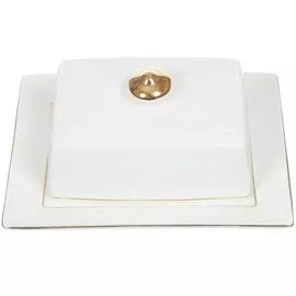 Маслёнка керамическая Коралл Снежная королева S606820-A, 15 см