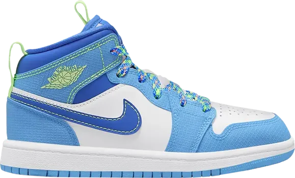 Кроссовки Air Jordan 1 Mid SE PS Sprite, синий