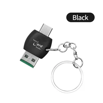 HdoorLink 2 в 1 USB C TF-кардридер Универсальный Type-C OTG высокоскоростной мини-адаптер USB 2,0 для ноутбука, ПК, мобильного телефона белый