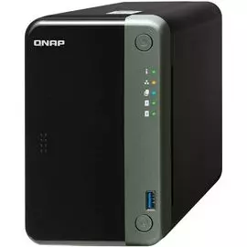 Сетевой RAID-накопитель QNAP TS-253D-4G 2 отсека 3,5"/2,5", 2 порта 2,5 GbE BASE-T, HDMI-порт. Intel Celeron J4125 2,0 ГГц (2,7 ГГц), 4 ГБ DDR4.