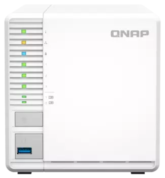 Сетевой RAID-накопитель QNAP TS-364-4G 3 отсека 3,5"/2,5", 1 порт 2,5 GbE BASE-T, HDMI-порт, 2 слота M.2 2280 NVMe SSD, Intel Celeron N5095 2,0 ГГц (