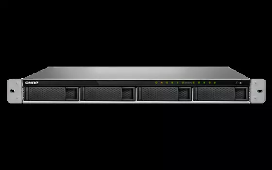Сетевой накопитель QNAP TS-983XU-E2124-8G 4 отсека 3,5"/2,5", 5х2,5", 2х10 SFP+, стоечное исполнение, блок питания. E-2124 3,3 ГГц (до 4,3 ГГц ), 16 Г