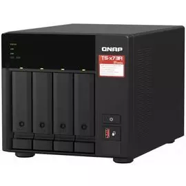 Сетевой RAID-накопитель QNAP TS-473A-8G 4*3,5"/2,5", 2*2,5 GbE BASE-T, 2*M.2 NVMe, AMD Ryzen V1500B 2,2 ГГц, 8ГБ DDR4