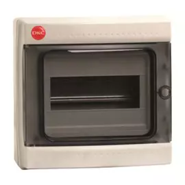 Щиток навесной DKC 85708 8 модулей, IP 65, с дверцей, с усил. клемм. блоком 1x87308, серый, "RAM base"