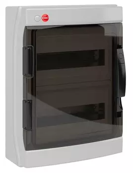 Щиток навесной DKC RB24W6TGD с дверцей 24 мод.,IP65, серый, с клеммным блоком 63А, "RAM base"