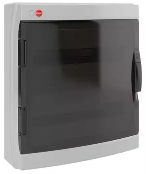 Щиток навесной DKC RB36W6TGD с дверцей 36 мод.,IP65, серый, с клеммным блоком 63А, "RAM base"