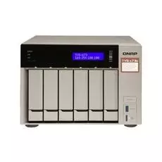 Сетевой RAID-накопитель QNAP TVS-673e-8G NAS, 6-tray w/o HDD, 2xM.2 SSD Slot, 2xHDMI-port. Quad-сore AMD quad-core 2.1 GHz up to 3.4 GHz , 8GB DDR4 (2