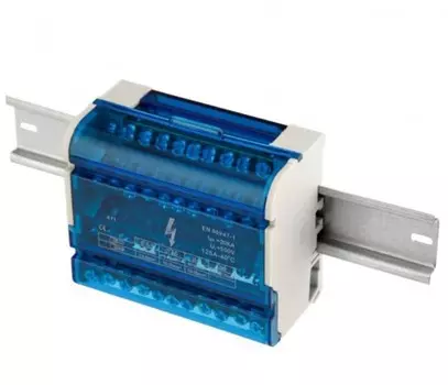 Шина Rexant 11-2304-11 на DIN-рейку в корпусе (кросс-модуль) 4х11