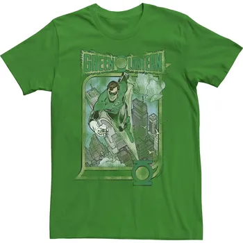Мужская футболка Green Lantern Green City с комиксами Licensed Character