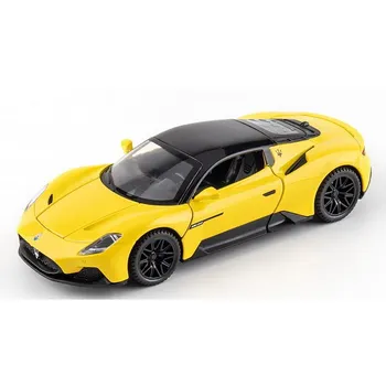 Модель легкосплавного автомобиля Maserati MC20 в масштабе 1/32 со светодиодными огнями и звуковыми эффектами — коллекционная гоночная игрушка для детей и взрослых, идеальный подарок для автомобиля белый