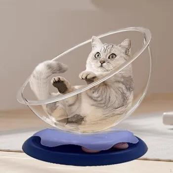 Капсула Кровать для кошек Гамак Полукруглая будка Гнездо для котенка Играющий котенок Green Small