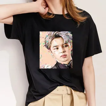 Корейский режим мультфильм аниме топ Korte Mouw футболки Kawaii Vrienden Zomerkleding Voor Dames футболка Kpop Star футболка 4XL