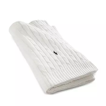 Cable Off White Плед