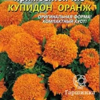 Семена Бархатцы прямостоячие Купидон Оранж 20 шт Плазменные семена
