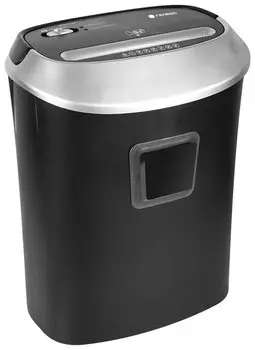Шредер ГЕЛЕОС УМ30-4, секретность 3/P-4, 90 см/мин., перекрестный - 3.8 мм x 3.5 см, объем 30 л, кол-во листов до 15 шт., скрепки, скобы, карты, CD, черный/серебристый (УМ30-4)