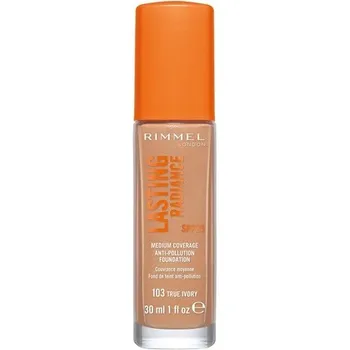 Rimmel Lasting Radiance Тональный крем против загрязнений средней степени покрытия SPF 25 103 True Ivory 30 мл