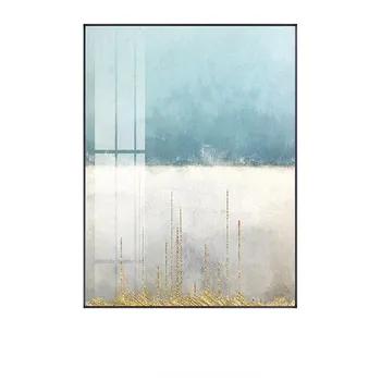 Абстрактная струящаяся цветная картина на холсте Nodic Baby Blue, печать плакатов, уникальные настенные художественные картины для гостиной, спальни, домашний декор 21cm30cm NoFrame