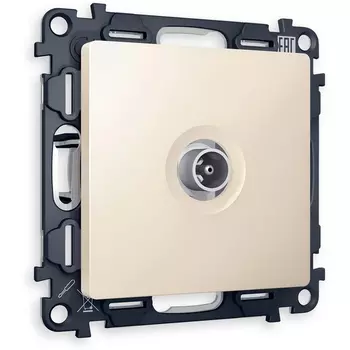 Комплект механизма Ambrella Volt TV розетки оконечной ALFA MA333010 Бежевый матовый 50-870 MHz 1dB QUANT