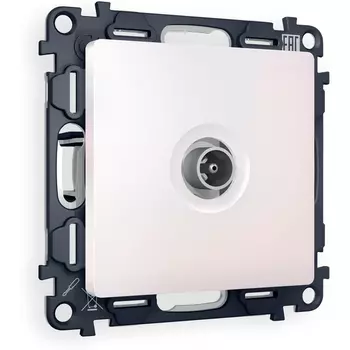 Комплект механизма Ambrella Volt TV розетки проходной ALFA MA213030 Жемчуг 5-1000 MHz 4dB QUANT