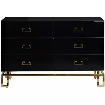 Комод Garda Decor KFG057 (Золото/Черный)