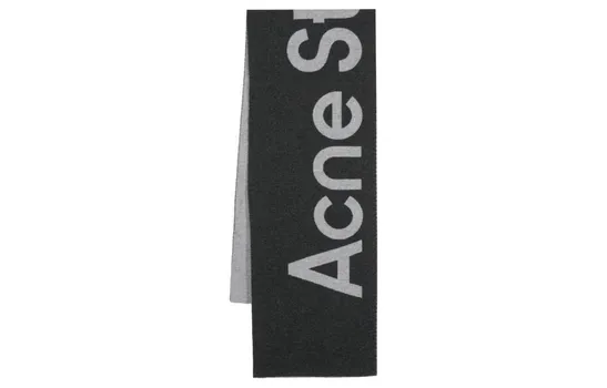 Вязаный шарф женский серые Acne Studios, серый