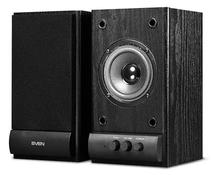 Колонки деревянные АС SPS-607 (6 Вт), чёрный SVEN SPS-607 (SV-0120607BL)