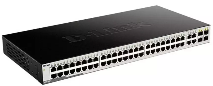 Коммутатор D-Link DGS-1052/A2A, L2 Unmanaged Switch with 48 10/100/1000Base-T and 4 100/1000Base-T/SFP combo-ports. 16K Mac address, 802.3x Flow Control, Auto MDI/MDI-X, 802.1p QoS, D-Link Green technology, Me (DGS-1052/A2A)
