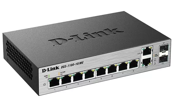 Коммутатор D-Link DGS-1100-10/ME/A2A 8G 2GBIC настраиваемый