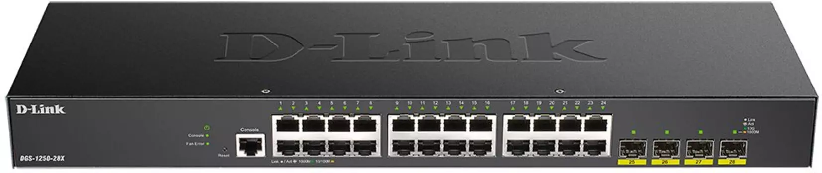 Коммутатор D-Link DGS-1250-28X/A1A 24G 4SFP+ настраиваемый