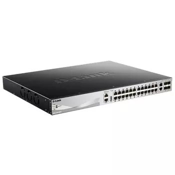 Коммутатор D-Link DGS-3130-30PS/B1A 24G 2x10G 4SFP+ 24PoE 370W управляемый