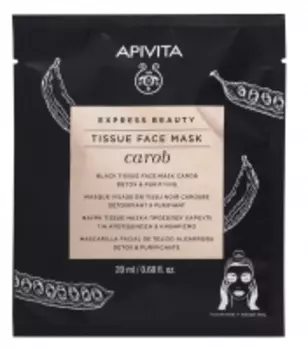 Apivita - Маска тканевая для лица с Кэробом, 20 мл