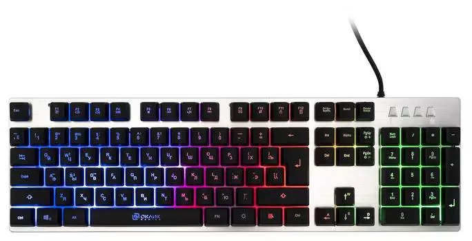 Клавиатура Оклик 770G IRON FORCE серый/черный (405625)
