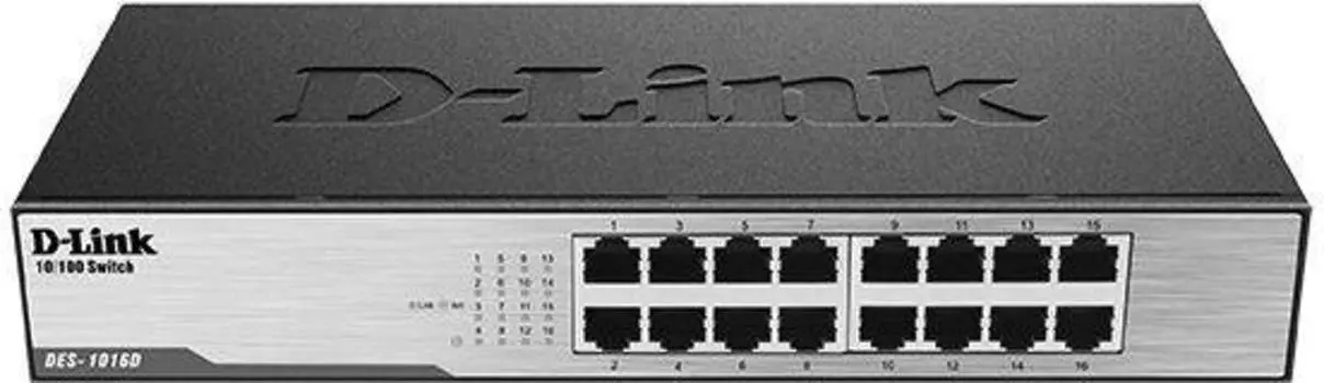 Коммутатор неуправляемый D-Link DES-1016D/H1A