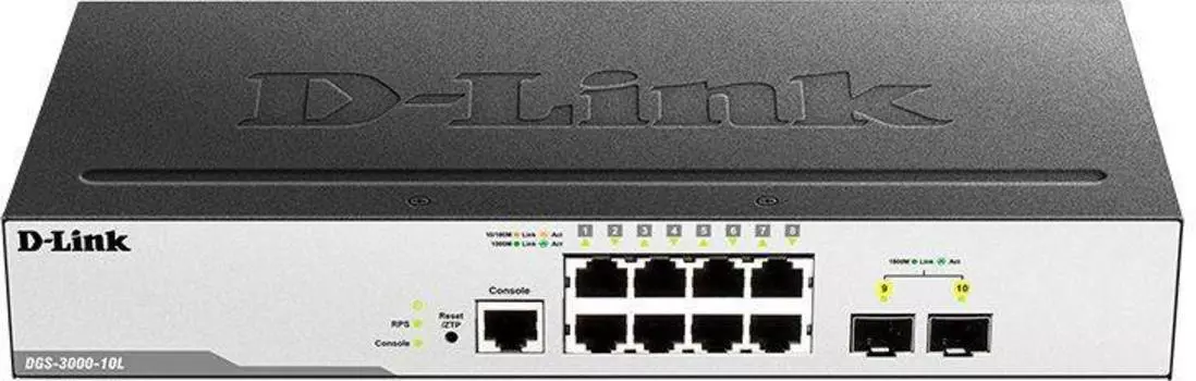 Коммутатор управляемый D-Link DGS-3000-10L/B1A