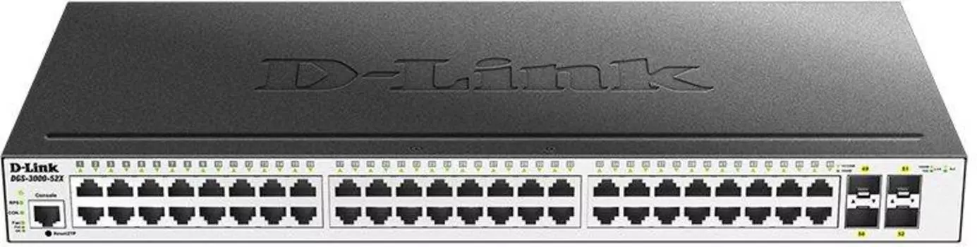 Коммутатор управляемый D-Link DGS-3000-52X/B