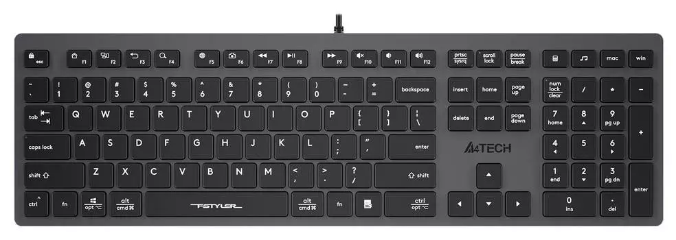 Клавиатура A4Tech Fstyler FX50 серый (fx50 grey)