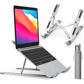 Подставка для ноутбука Riser Компьютерный держатель для планшета для Macbook Pro Mac Book Air Ipad Mini Hp Dell Lenovo Складной ноутбук Samsung Kindle Настольные аксессуары чёрный