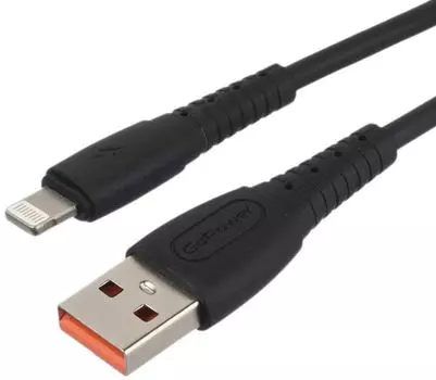 Кабель интерфейсный GoPower GP07L 00-00022798 USB (m)-Lightning (m) 2.4A силикон черный (1/200/800)