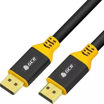 Кабель интерфейсный Greenconnect GCR-54441 10.0m , DisplayPort v1.2, черный, AL case, желтый ПВХ, 28