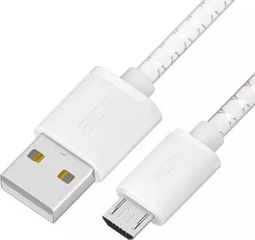 Кабель интерфейсный Greenconnect GCR-54450 1.0m MicroUSB, бело-розовый, белые коннекторы, быстрая за