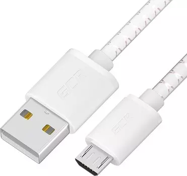 Кабель интерфейсный Greenconnect GCR-54451 1.5m MicroUSB, бело-розовый, белые коннекторы, быстрая зарядка, 28/24 AWG
