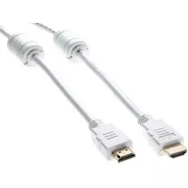 Кабель интерфейсный HDMI-HDMI Aopen/Qust ACG711DW-5M 19M/M ver 2.0, 2 фильтра, 5м, белый