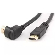 Кабель интерфейсный HDMI-HDMI Gembird 19M/19M CC-HDMI490-6 1.8м, v1.4, углов. разъем, черный, позол.разъемы, экран, пакет