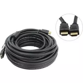 Кабель интерфейсный HDMI-HDMI Telecom CG511D-15M M/M+2 фильтра, ферритовые кольца, Ethernet/3D, 15m