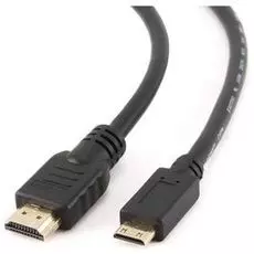 Кабель интерфейсный HDMI-miniHDMI Cablexpert CC-HDMI4C-6 1.8м, v1.4, 19M/19M, 3D, Ethernet, черный, позол.разъемы, экран, пакет