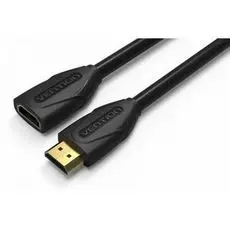 Кабель интерфейсный HDMI удлинитель Vention VAA-B06-B500 High speed v1.4 with Ethernet 19F/19M Black Edition - 5м