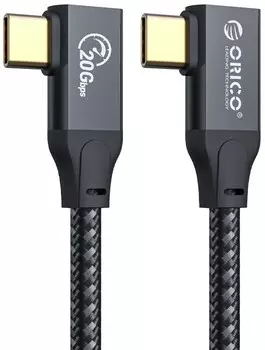 Кабель интерфейсный Orico ORICO-CSL32-50-BK-BP USB Type-C(m)/Type-C(m), USB3.2 Gen2*2, 20 Гбит/с, 100 Вт, 5 м, черный