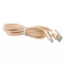 Кабель интерфейсный Red Line USB-micro USB УТ000013406 нейлоновая оплетка, золотой