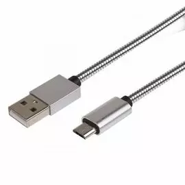 Кабель интерфейсный Rexant 18-4241 microUSB, шнур в металлической оплетке серебристый (10шт)